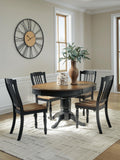 Clorazi Extension Dining Table and 4 Chairs