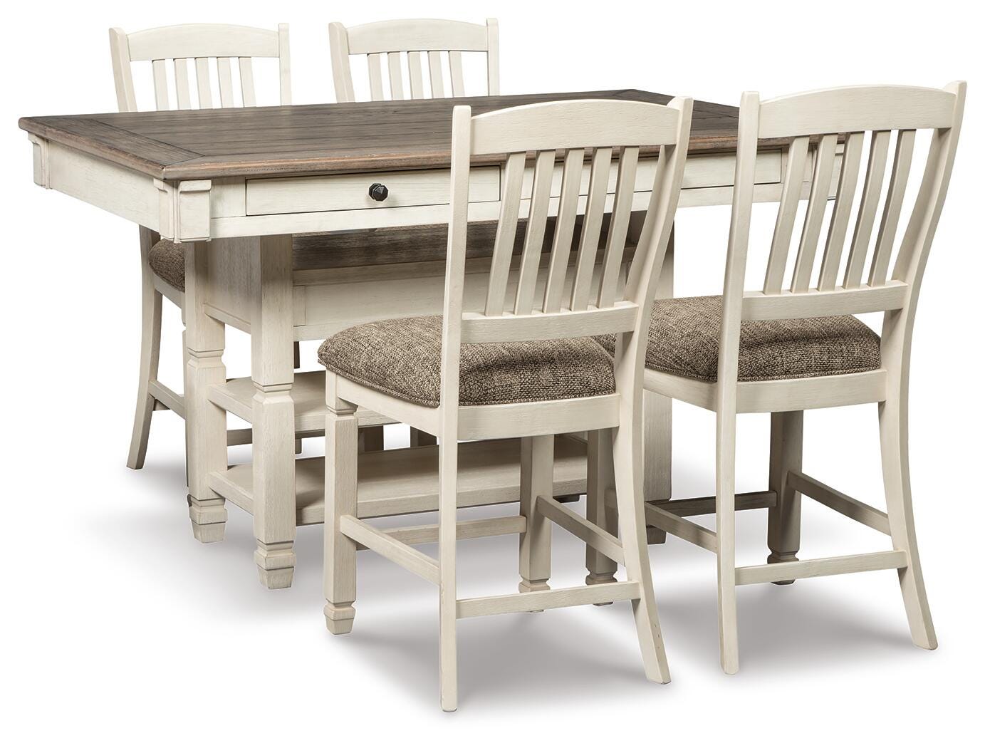Bolanburg Counter Height Dining Table and 4 Bar Stools