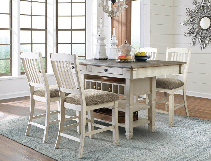 Bolanburg Counter Height Dining Table and 4 Bar Stools