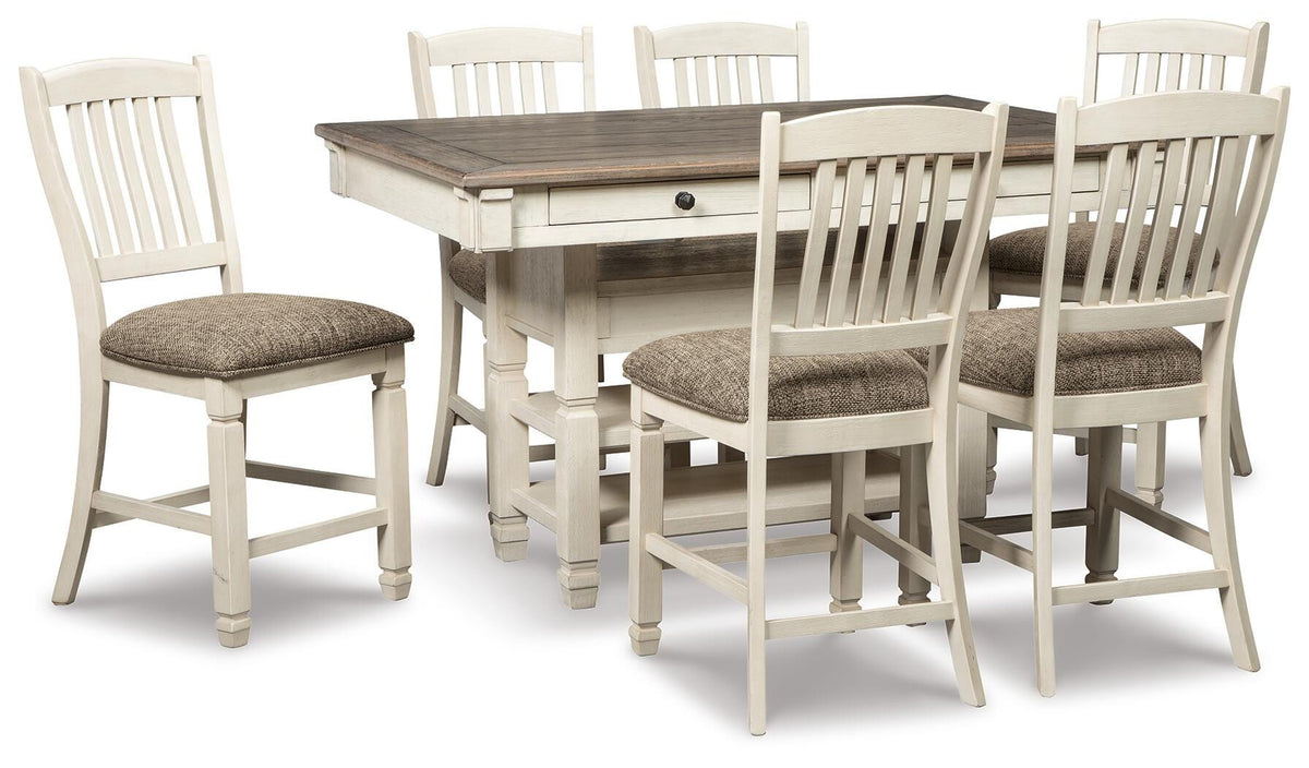 Bolanburg Counter Height Dining Table and 6 Bar Stools