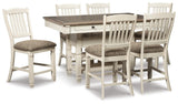 Bolanburg Counter Height Dining Table and 6 Bar Stools