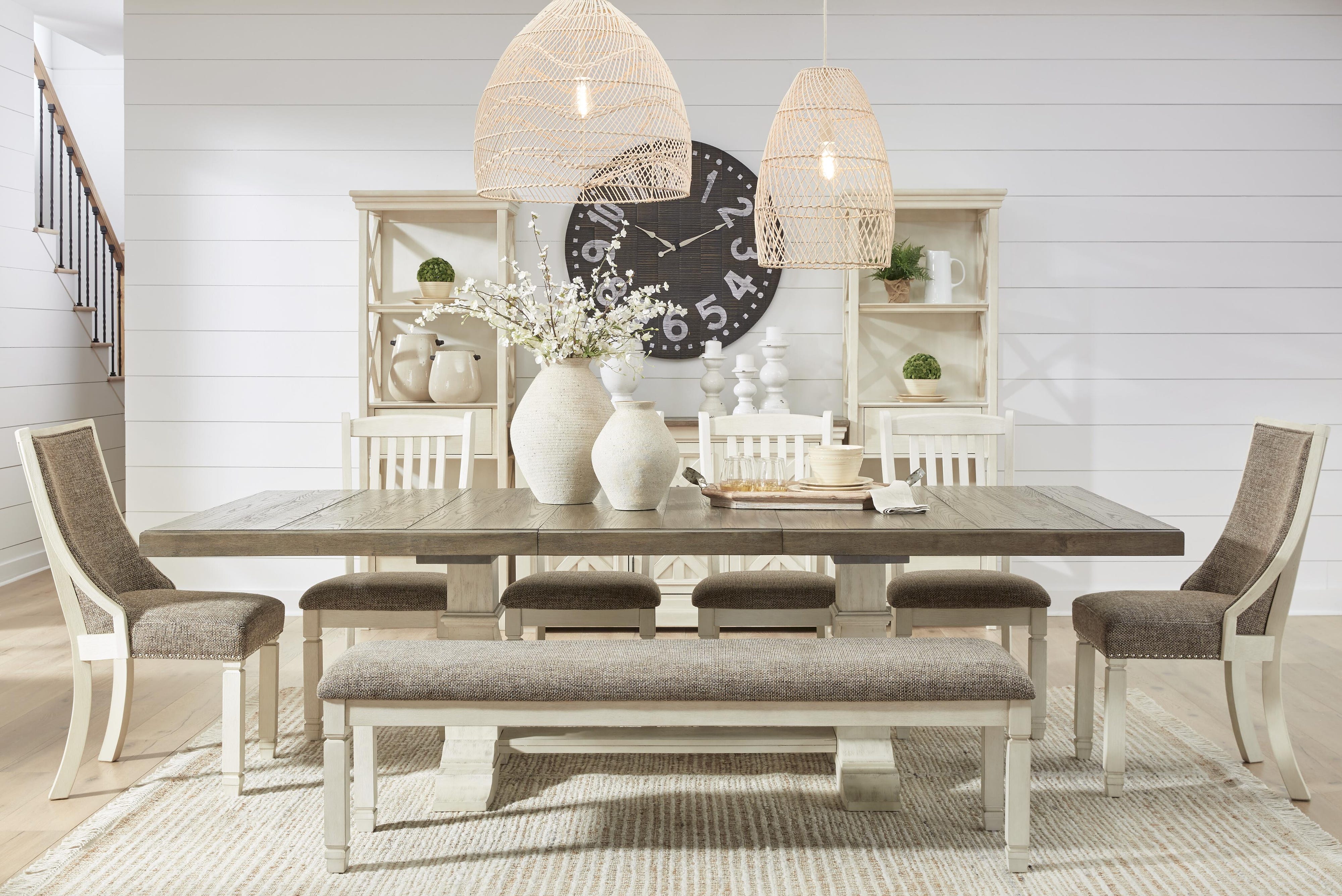 Bolanburg Dining Table, 6 Chairs and Bench