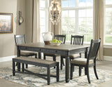 Pinehurst Dining Table, 4 Chairs and Bench
