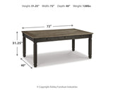 Tyler Creek Dining Table and 4 Chairs