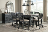 Tyler Creek Counter Height Dining Table and 6 Bar Stools