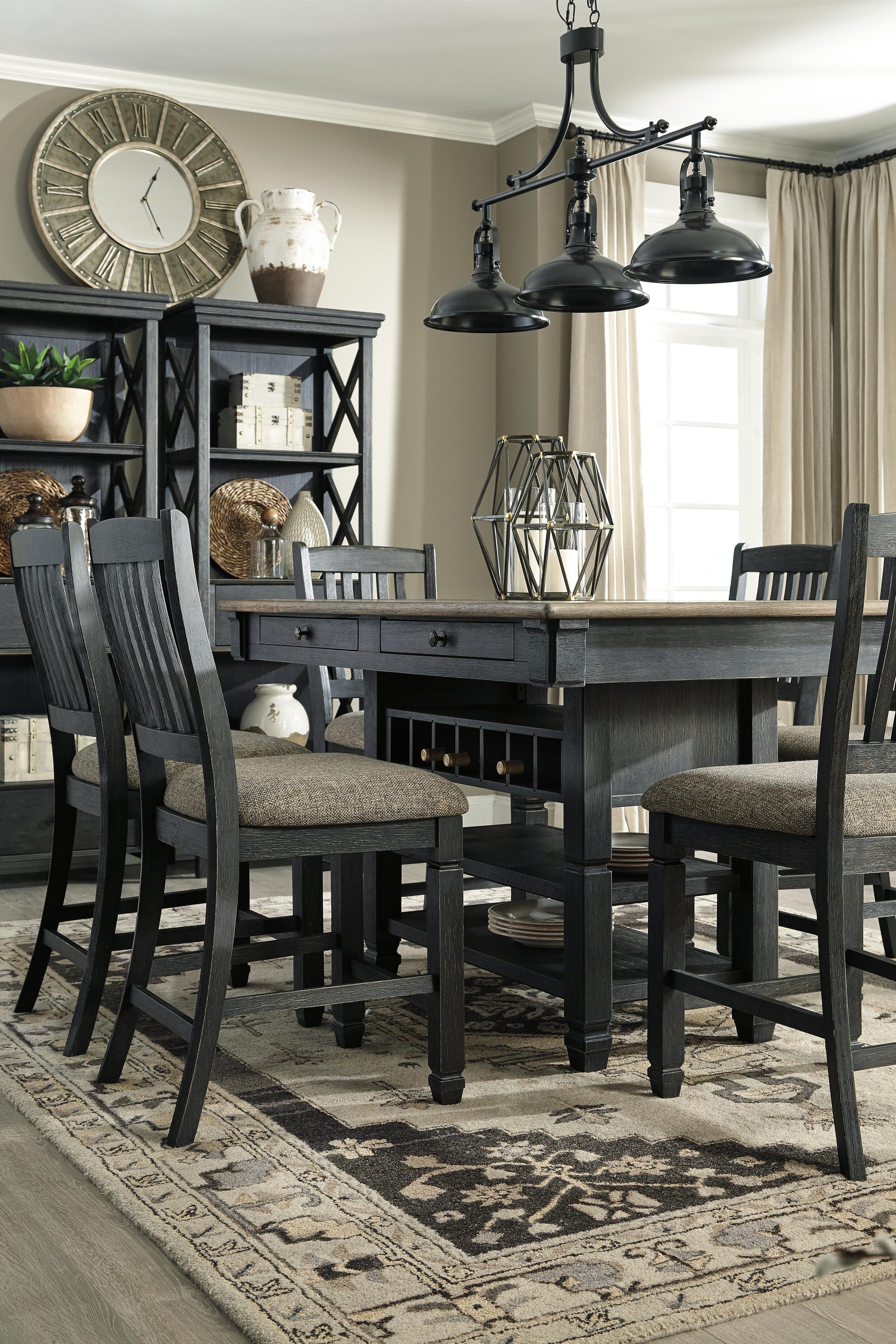 Tyler Creek Counter Height Dining Table and 4 Bar Stools
