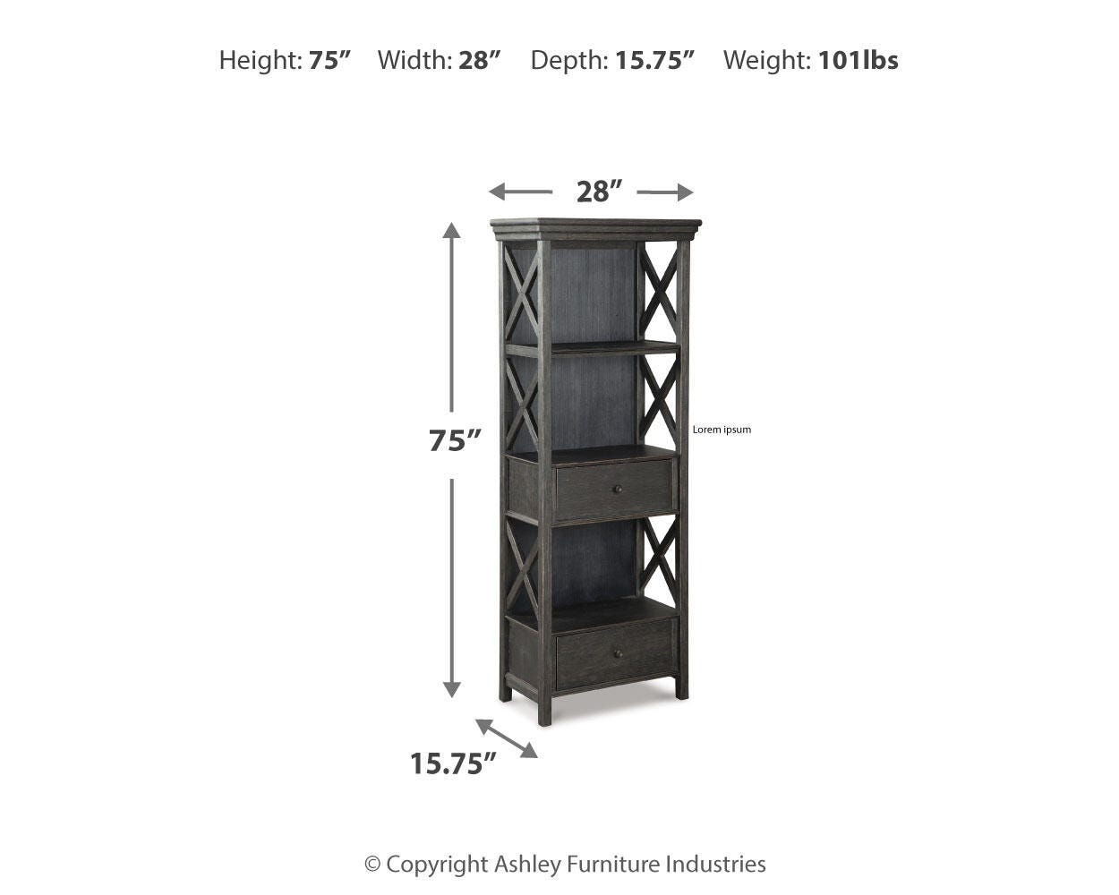 Tyler Creek Counter Height Table with 4 Barstools, Server and Display Cabinet