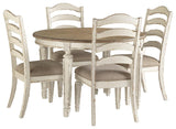 Realyn Oval Extendable Dining Table and 4 Chairs