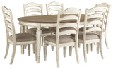 Realyn Oval Extendable Dining Table and 6 Chairs