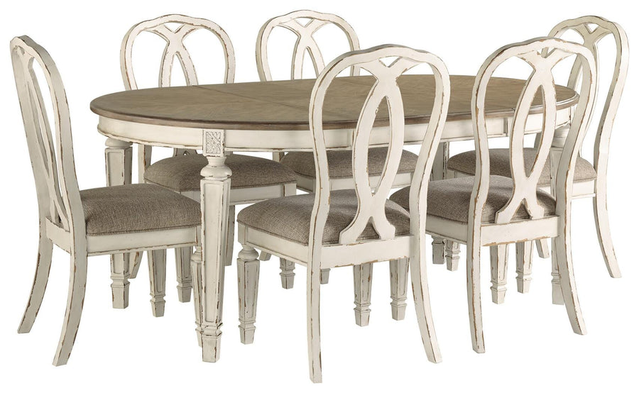 Realyn Extendable Dining Table and 6 Chairs