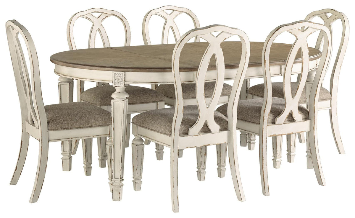 Realyn Extendable Dining Table and 6 Chairs