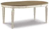 Realyn Extendable Dining Table and 4 Ribbon Back Chairs