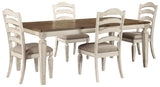 Realyn Extension Dining Table and 4 Chairs