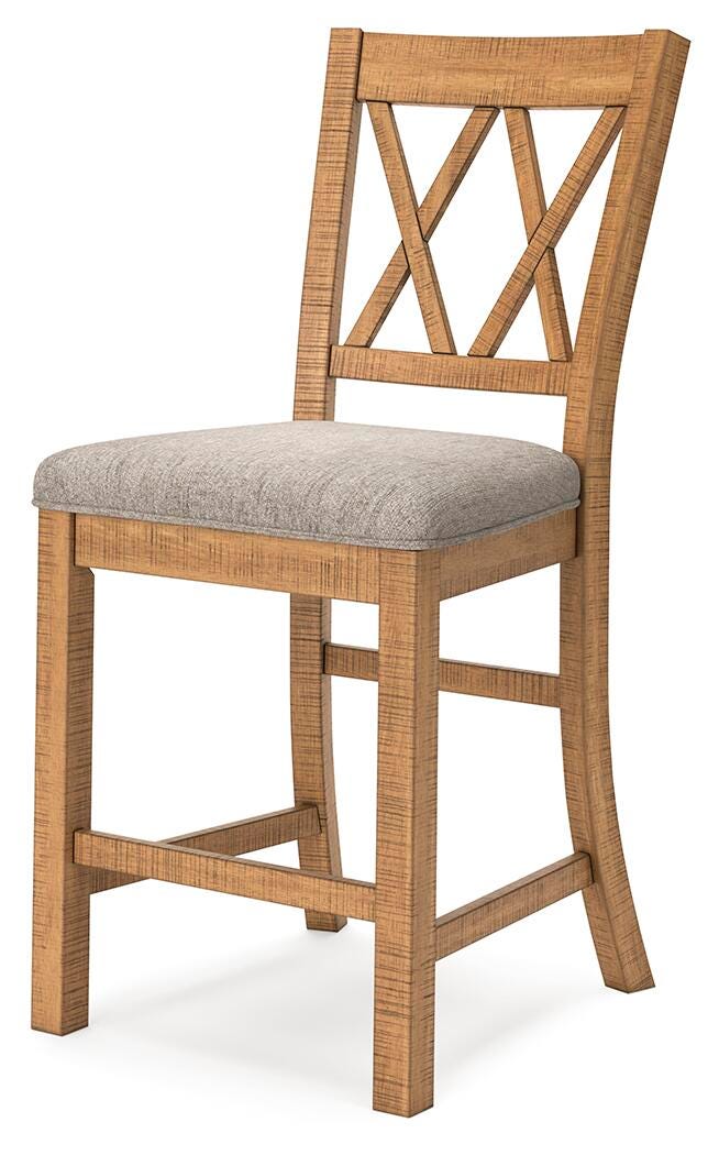 Havonplane Counter Height Extendable Dining Table and 4 Barstools and Bench with Storage