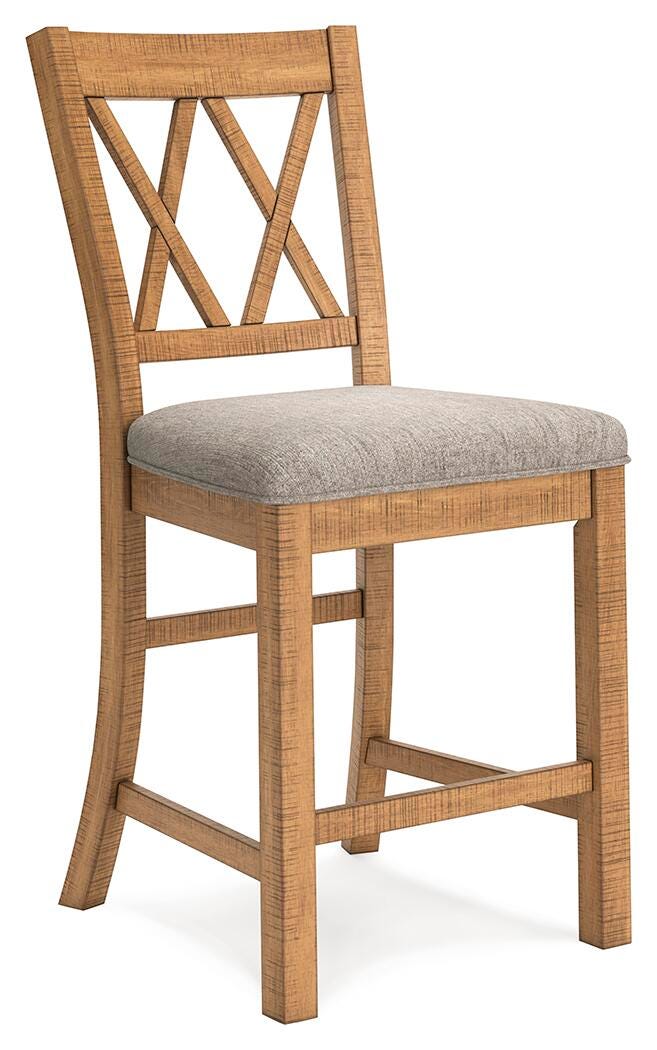Havonplane Counter Height Extendable Dining Table and 6 Barstools and Bench with Storage
