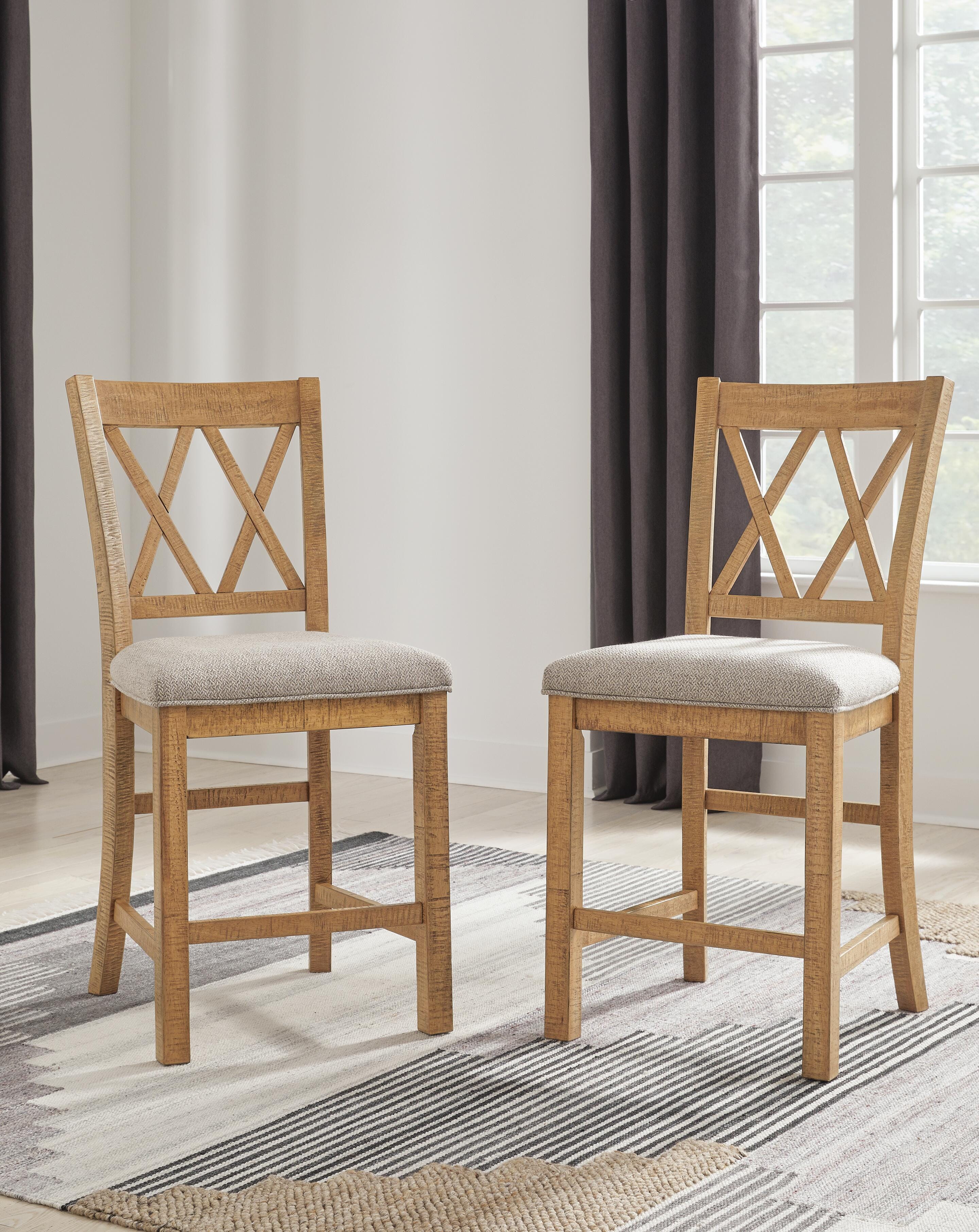 Havonplane Counter Height Extension Dining Table and 6 Barstools