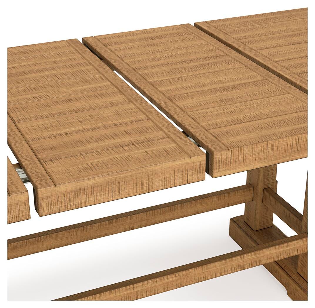 Havonplane Counter Height Extendable Dining Table and 2 Barstools and Bench