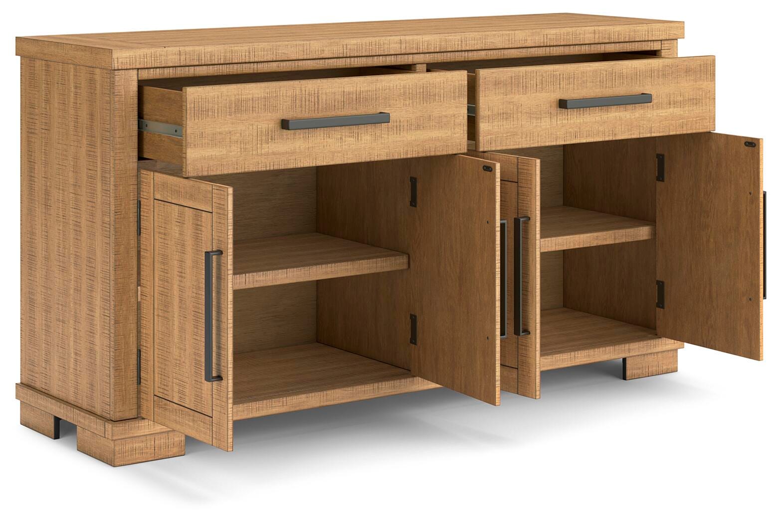 Havonplane Counter Height Extendable Dining Table and 6 Barstools with Storage