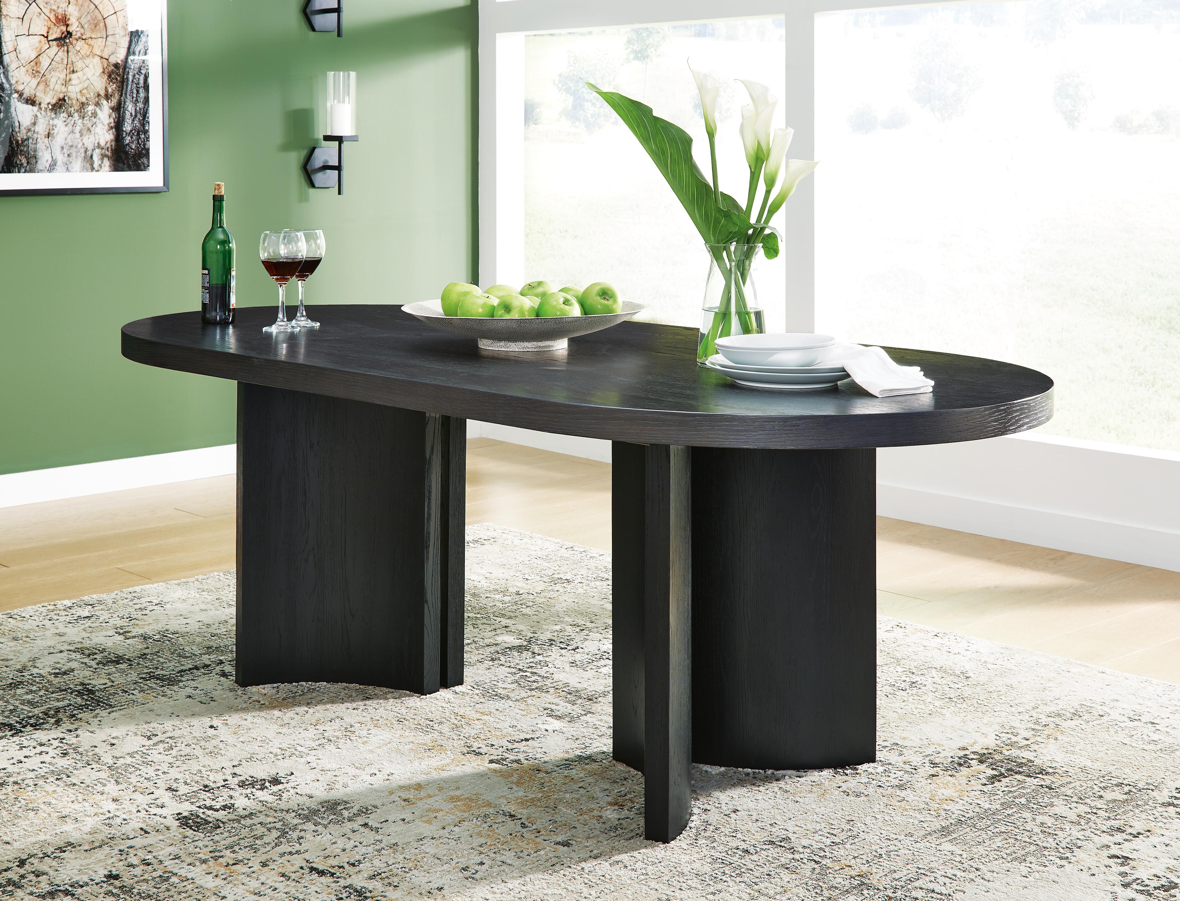 Rowanbeck Dining Table and 6 Chairs with Storage