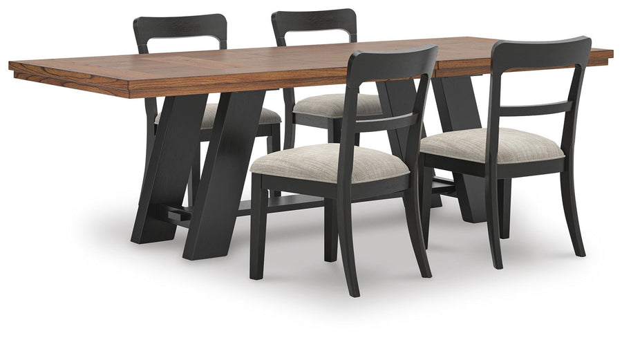 Greddinton Extension Dining Table and 4 Chairs