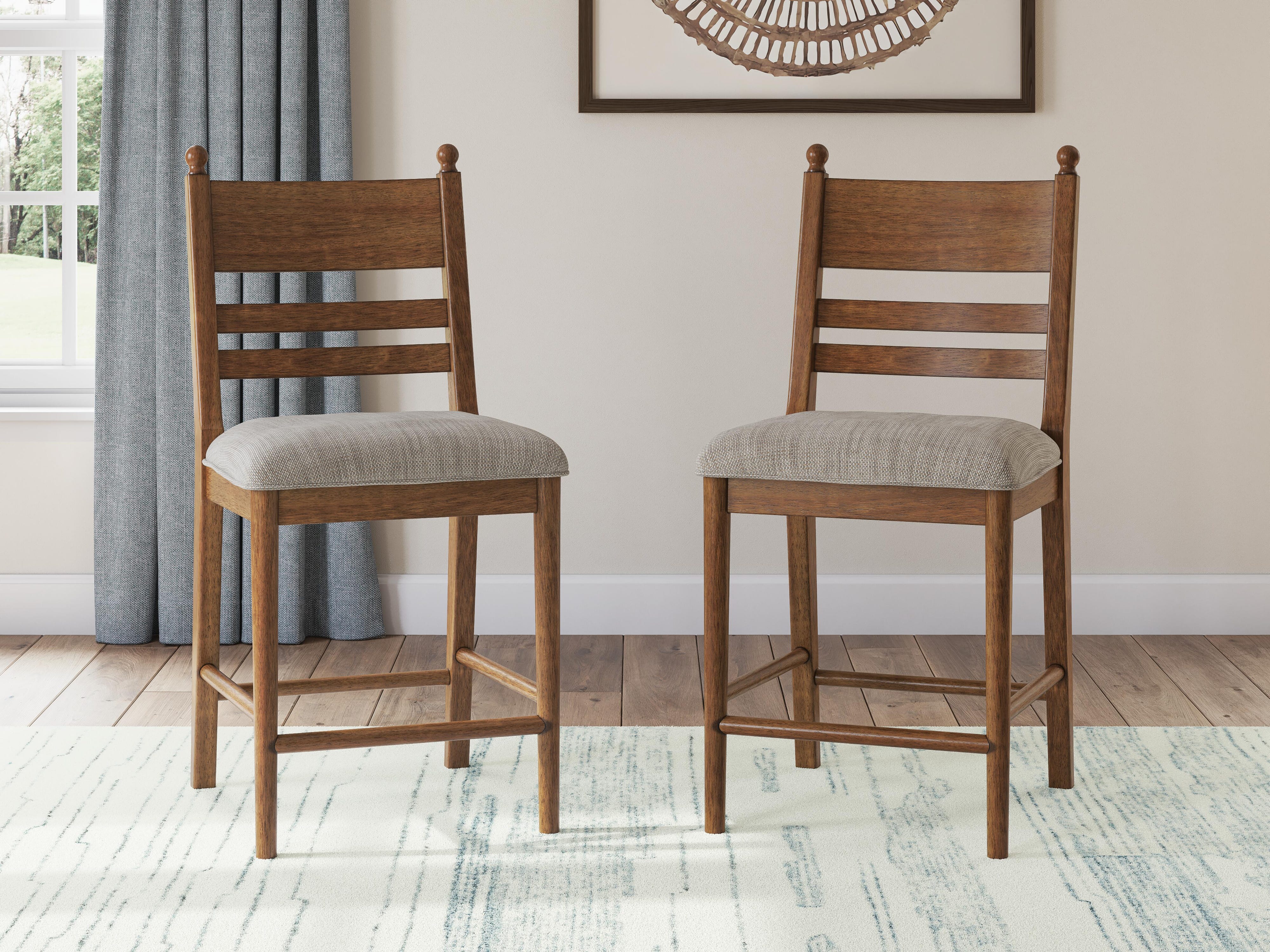Greddinton Counter Height Dining Table and 4 Barstools