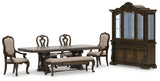 Maylee Extendable Dining Table and 4 Chairs and Bench with Storage