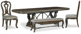 Maylee Dining Table, 2 Chairs and Bench