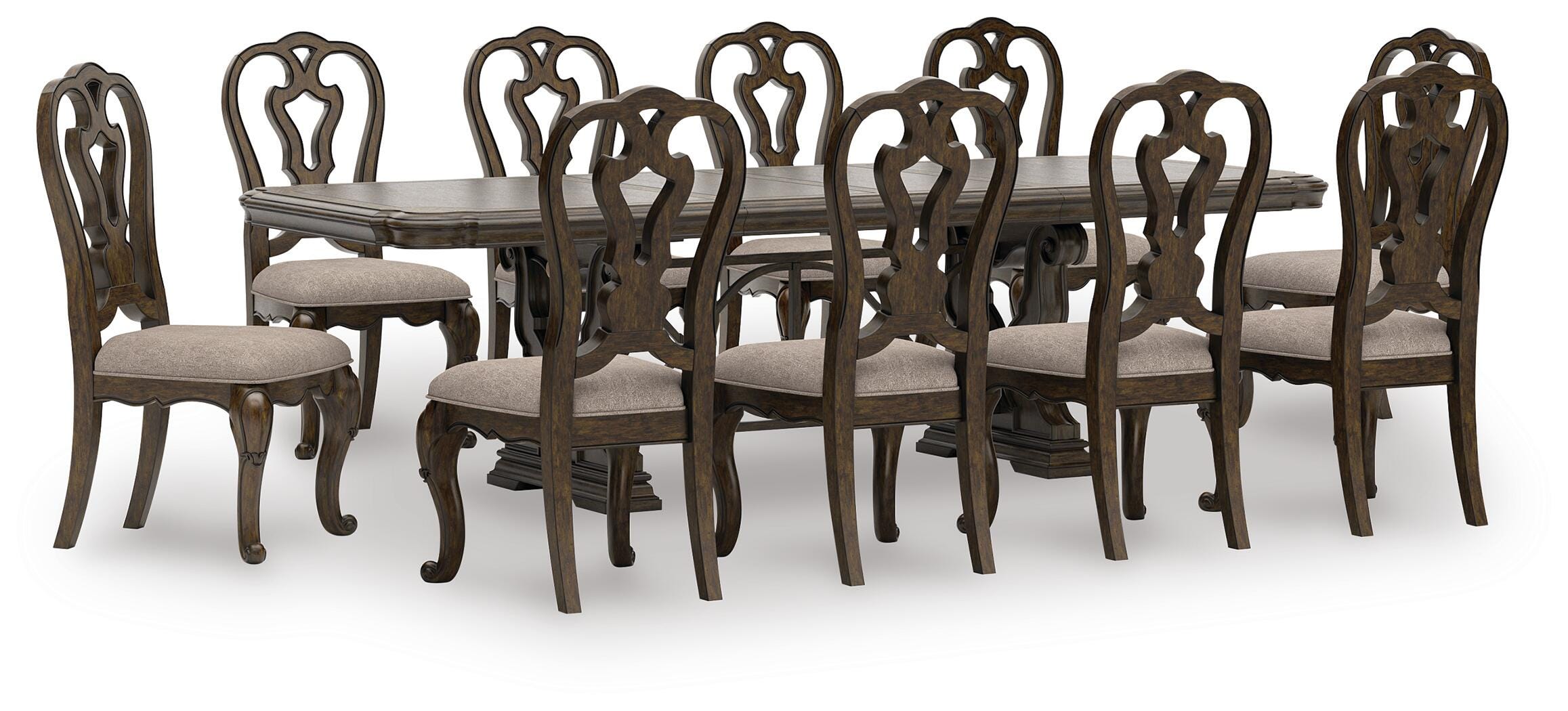 Maylee Extendable Dining Table and 10 Chairs