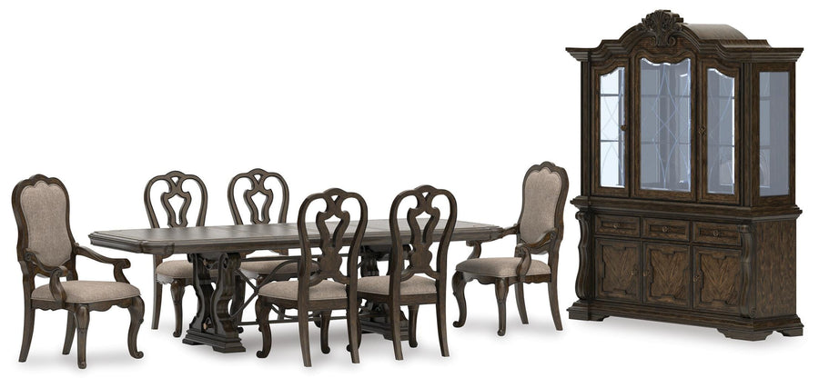 Maylee Extendable Dining Table and 6 Chairs with Storage