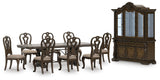 Maylee Extendable Dining Table and 8 Chairs with Storage