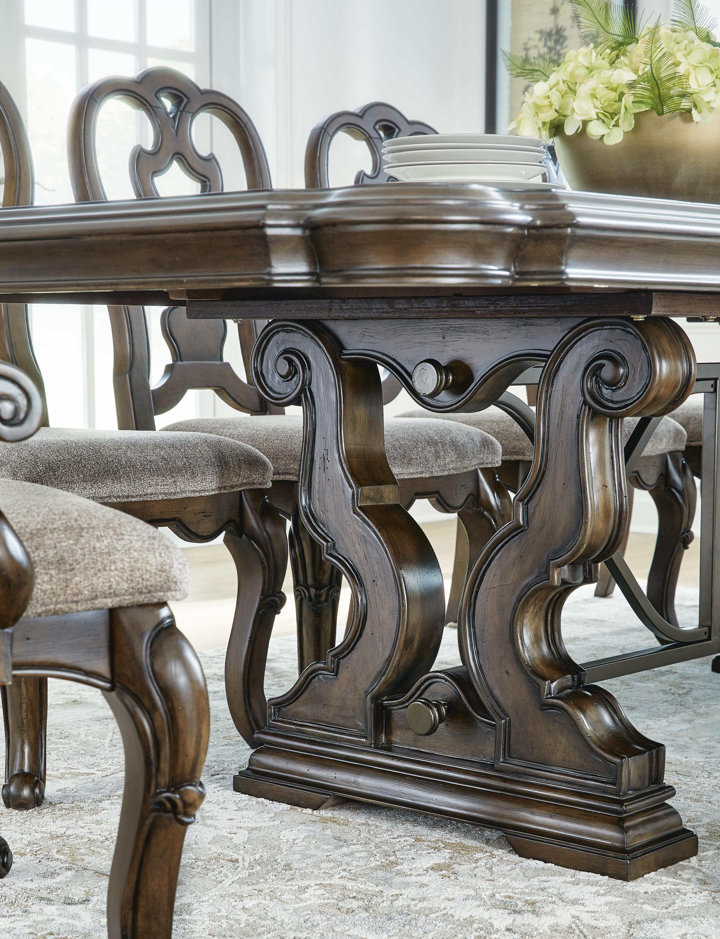 Maylee Extendable Dining Table and 6 Chairs and Bench