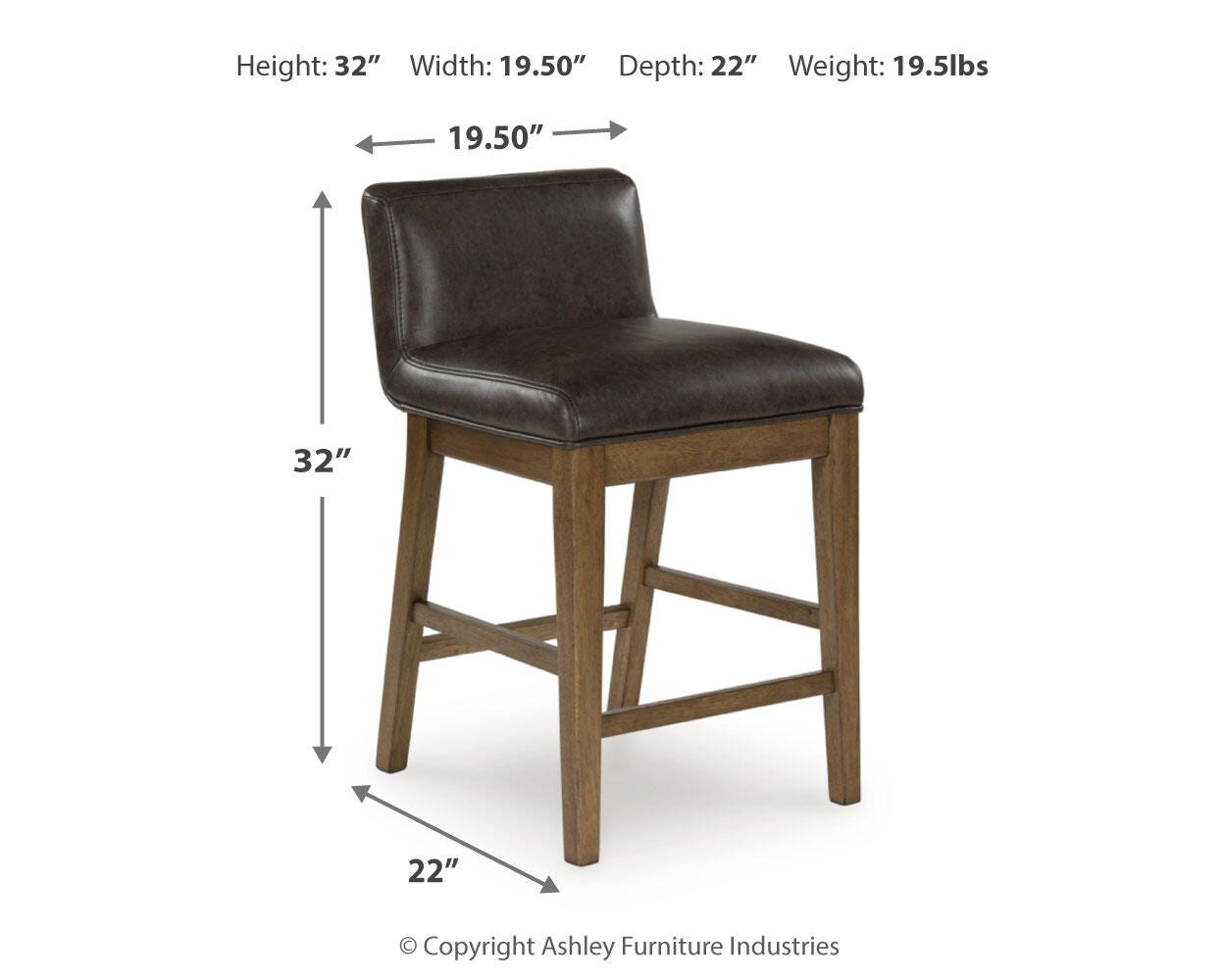 Cabalynn Counter Height Dining Table and 6 Barstools with Storage