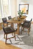 Cabalynn Counter Height Dining Table and 6 Barstools