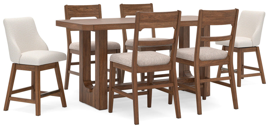 Cabalynn Counter Height Dining Table and 6 Barstools