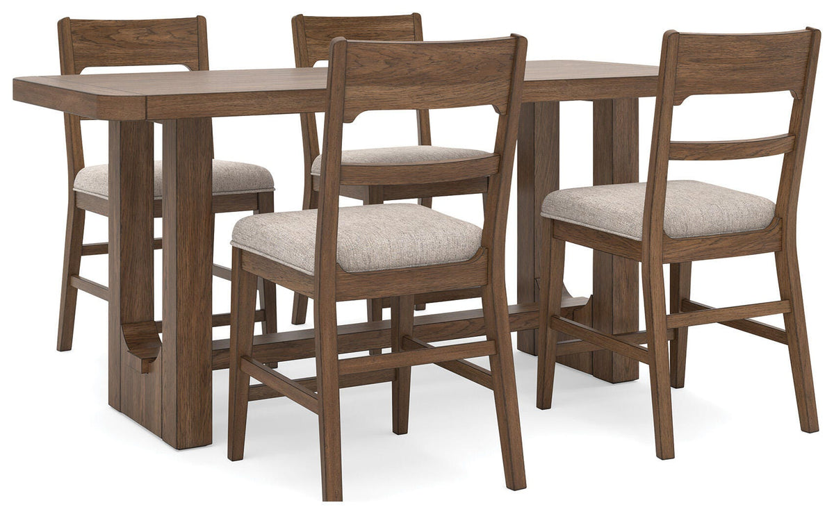 Cabalynn Counter Height Dining Table and 4 Barstools