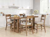 Cabalynn Counter Height Dining Table and 4 Barstools