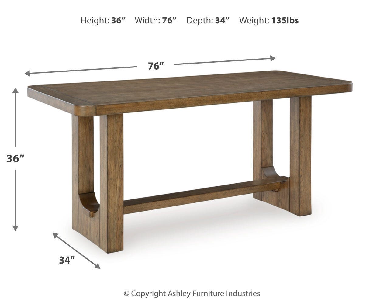 Cabalynn Counter Height Dining Table and 4 Barstools