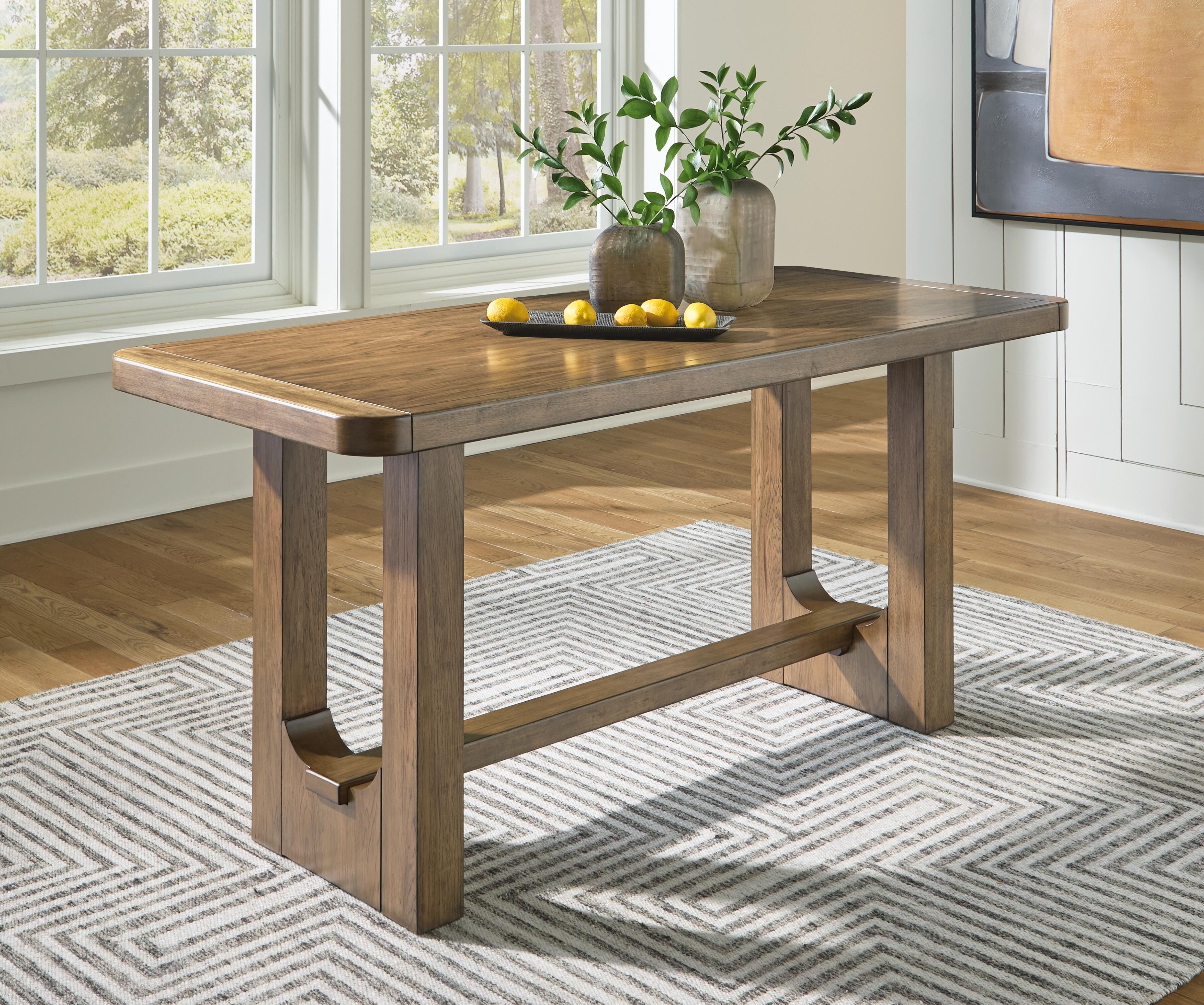 Cabalynn Counter Height Dining Table and 6 Barstools with Storage