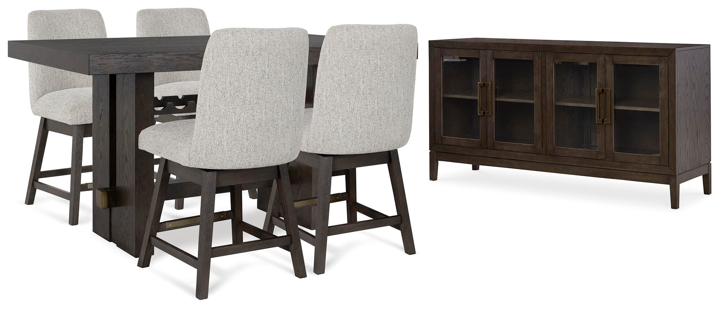 Burkhaus Counter Height Dining Table and 4 Barstools with Storage