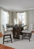 Burkhaus Counter Height Dining Table and 6 Barstools