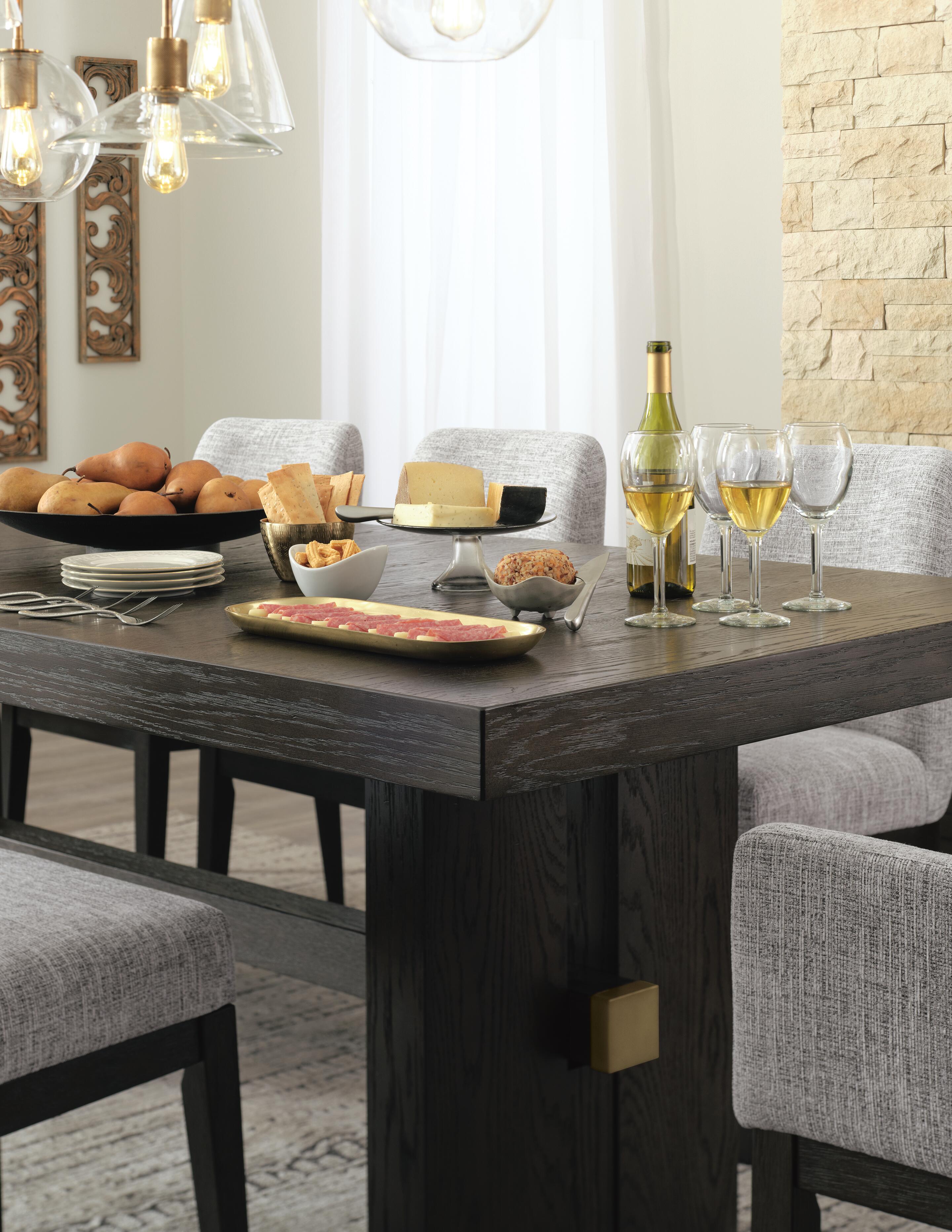 Burkhaus Extendable Dining Table and 8 Chairs with Storage