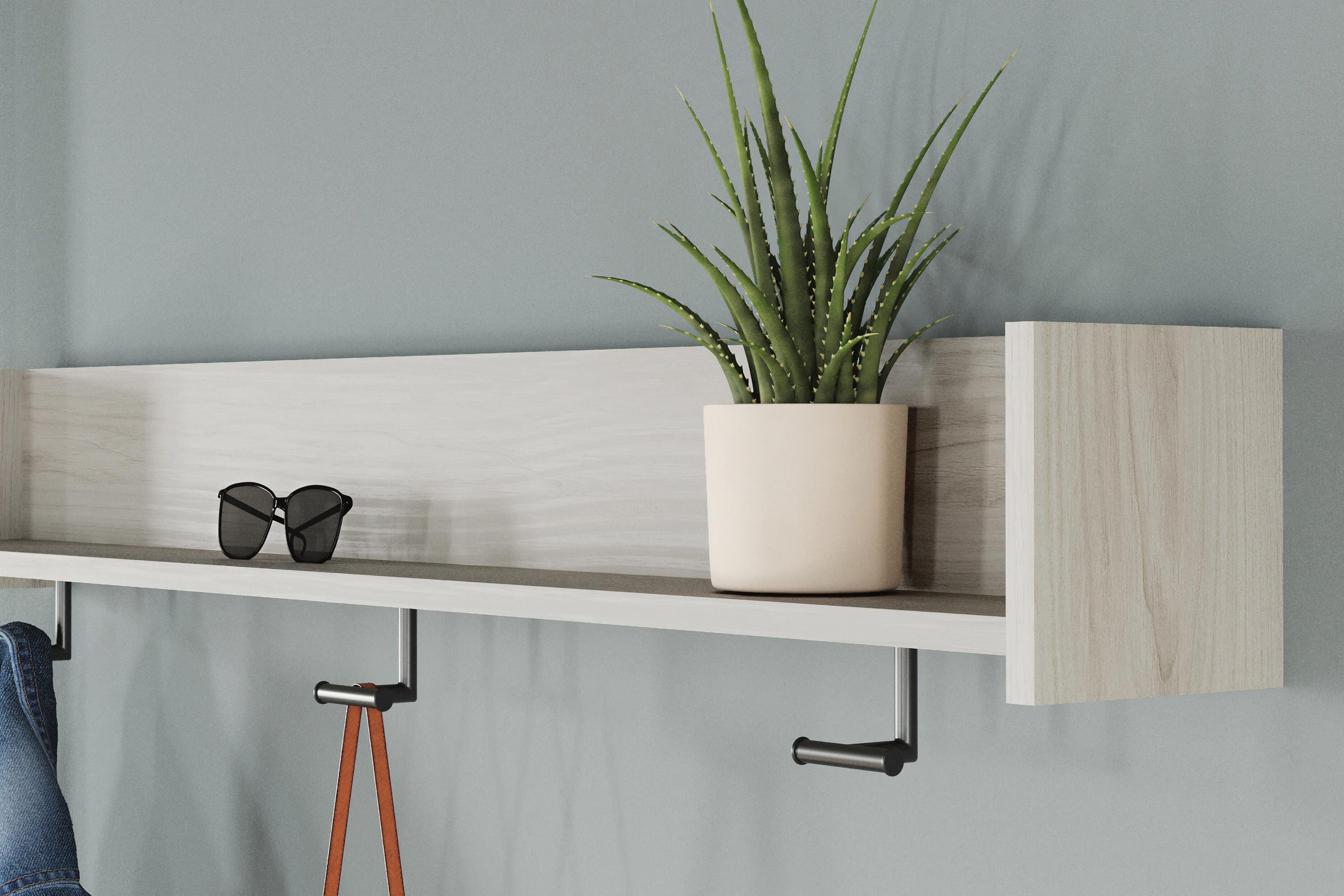 Socalle Wall Mounted Coat Rack with Shelf