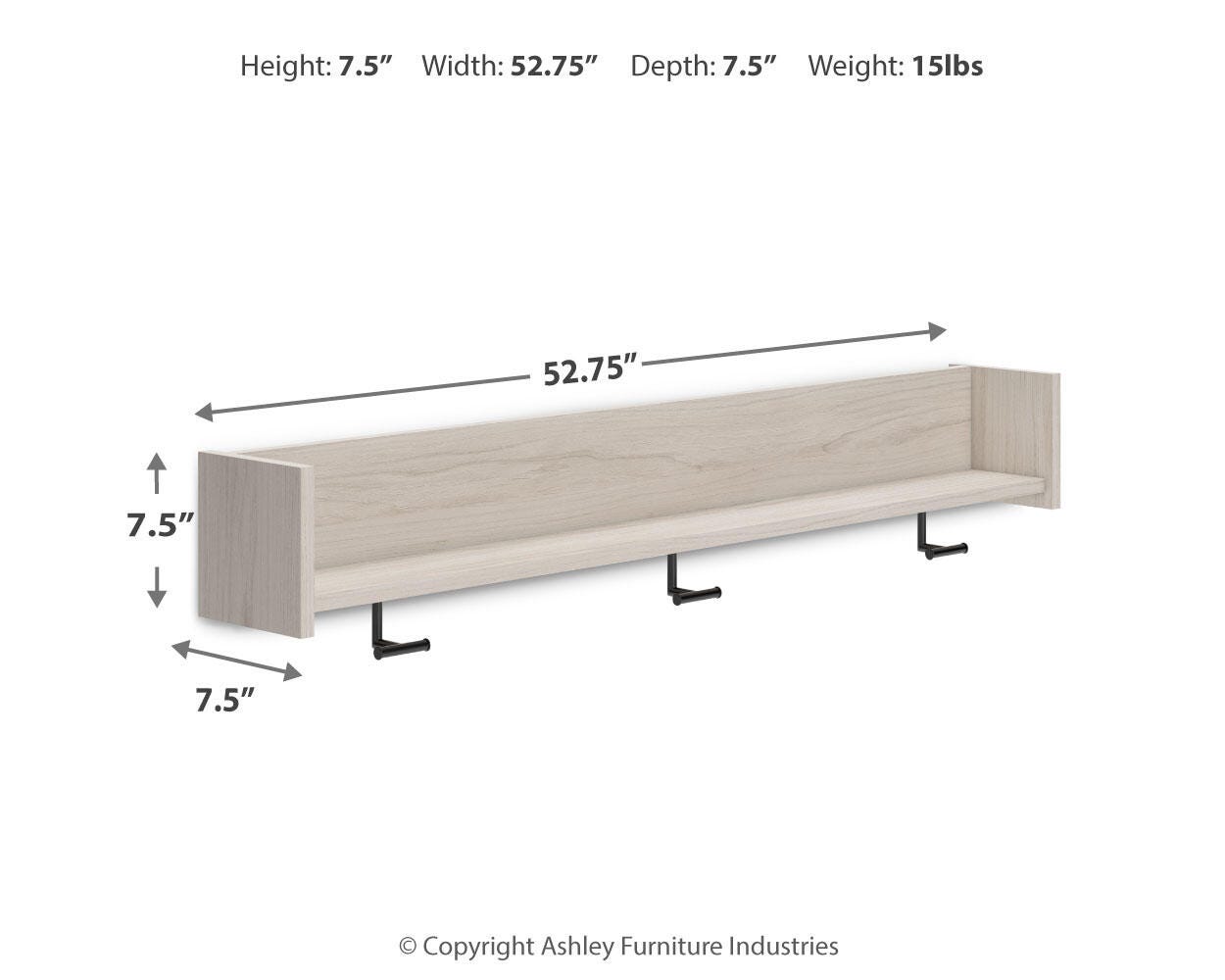 Socalle Wall Mounted Coat Rack with Shelf