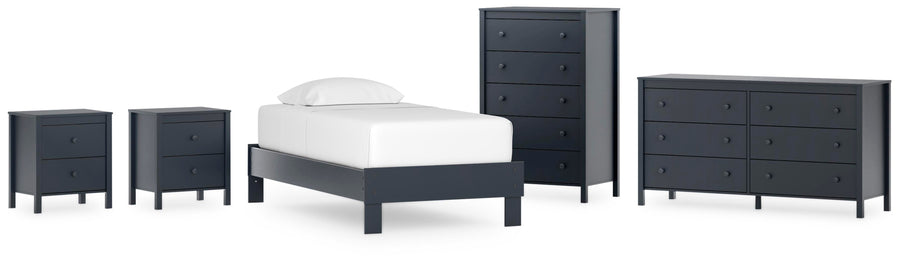 Simmenfort Platform Bed, Dresser, Chest and 2 Nightstands