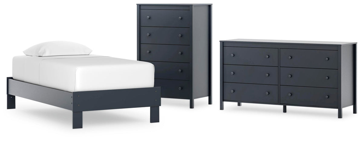 Simmenfort Platform Bed, Dresser and Chest