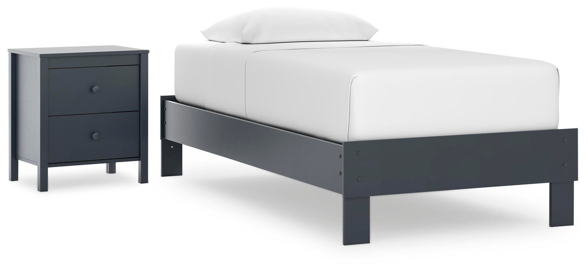 Simmenfort Platform Bed and Nightstand