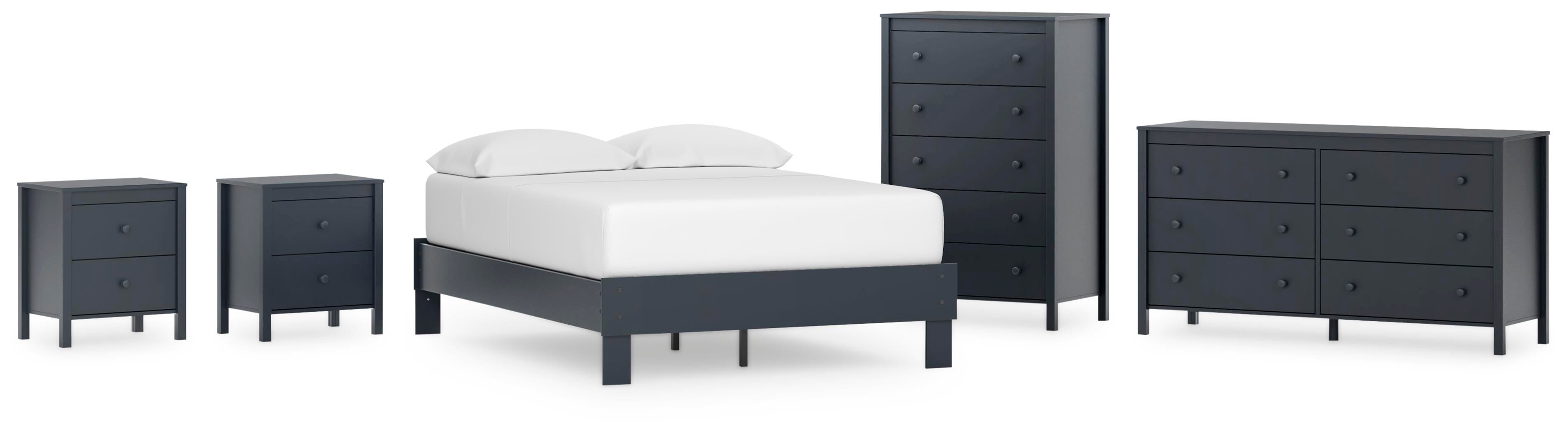 Simmenfort Platform Bed, Dresser, Chest and 2 Nightstands