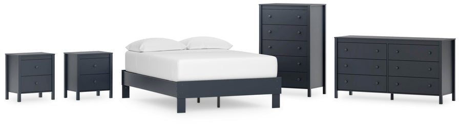 Simmenfort Platform Bed, Dresser, Chest and 2 Nightstands