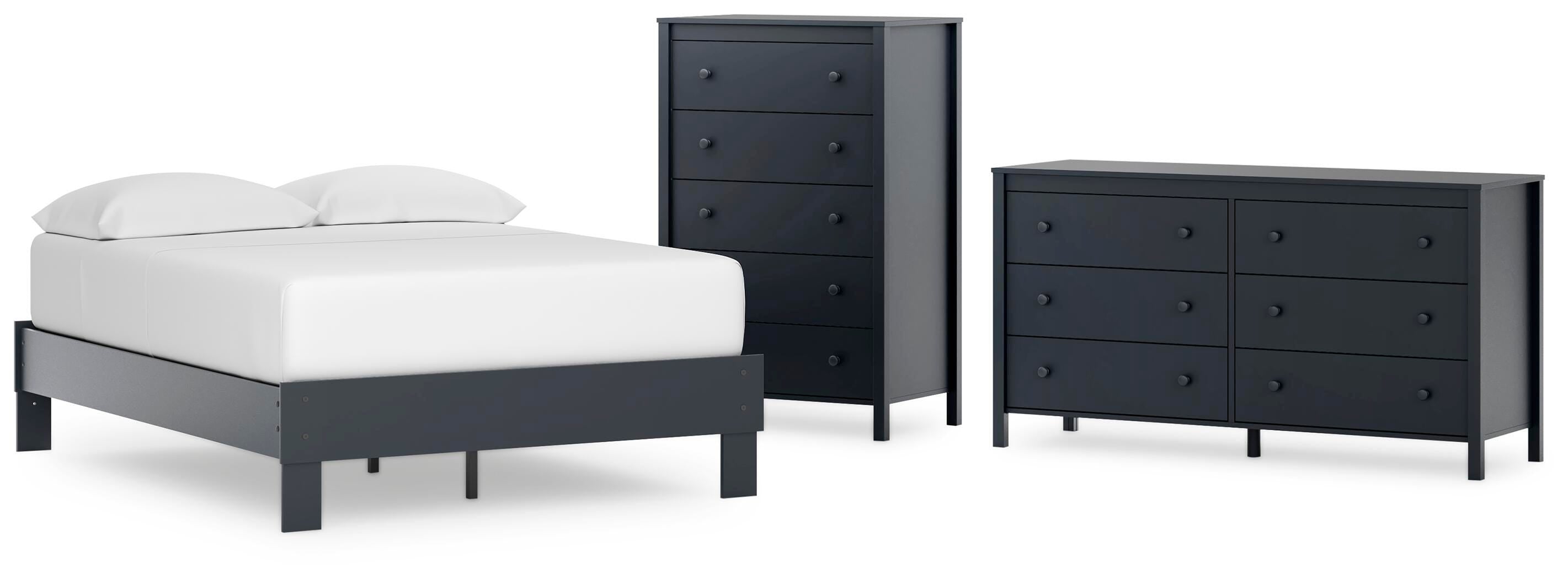 Simmenfort Platform Bed, Dresser and Chest