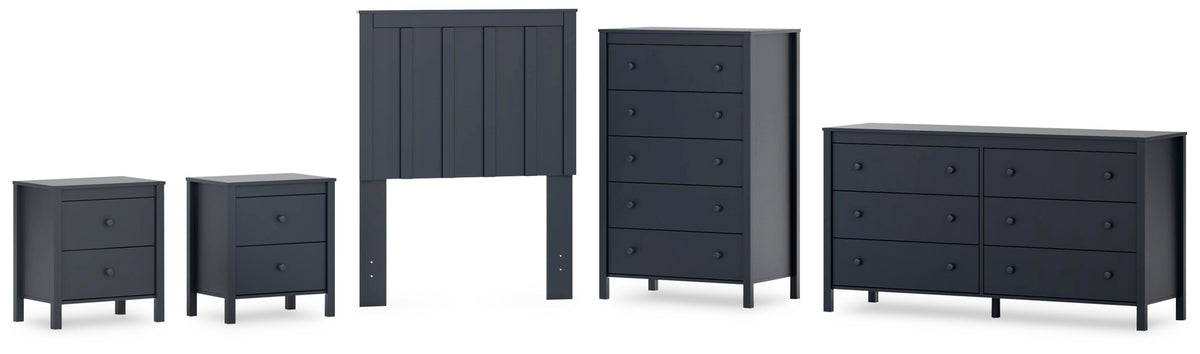 Simmenfort Panel Headboard, Dresser, Chest and 2 Nightstands